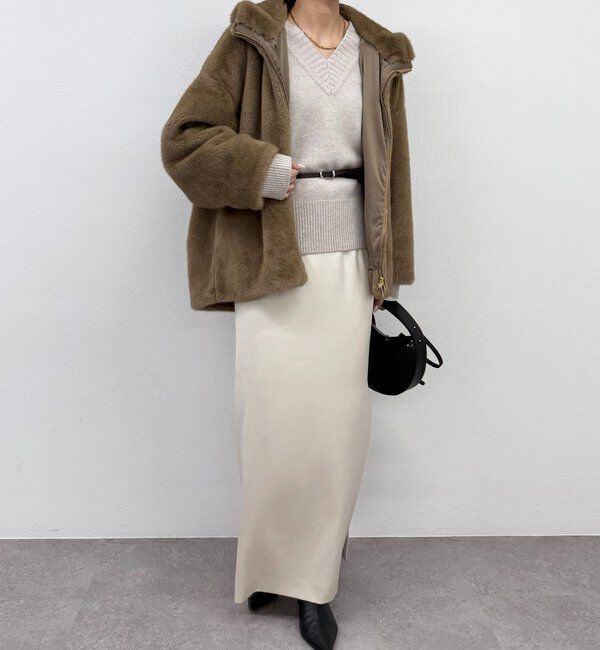  「フードフェイクファーブルゾン」|ベスト・ジレ|