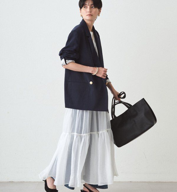  「オーガンジーティアードスカート」|スカート|