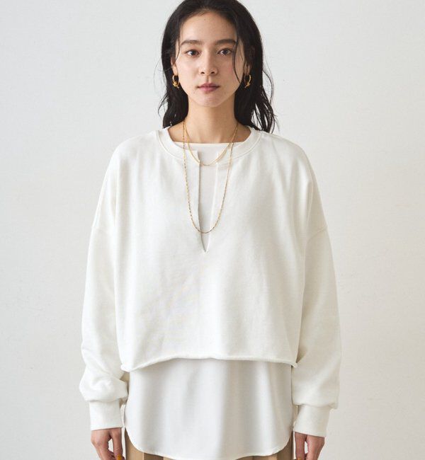  「スキッパーショートスウェット」|Tシャツ・カットソー|