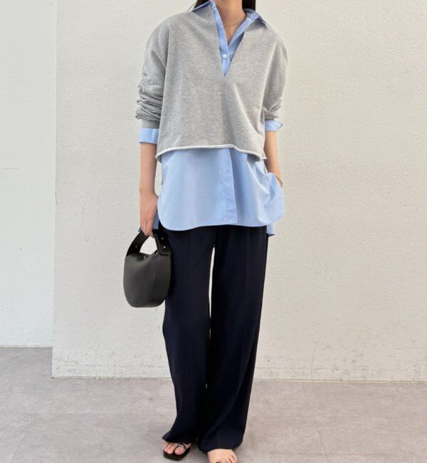  「スキッパーショートスウェット」|Tシャツ・カットソー|