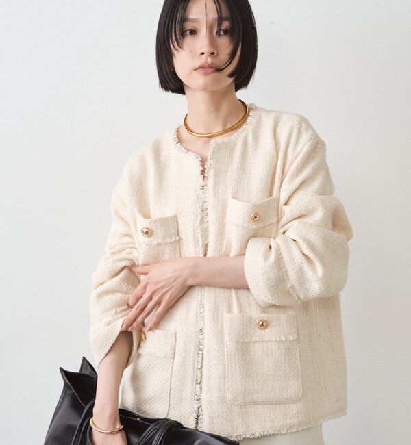  「ファンシーツイードジャケット」|ベスト・ジレ|