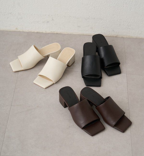  「【GALENA/ガレナ】スクエアミュール」|サンダル|