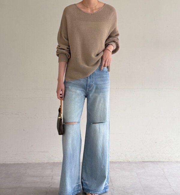  「2WAYギマコットンニット」|ニット・セーター|