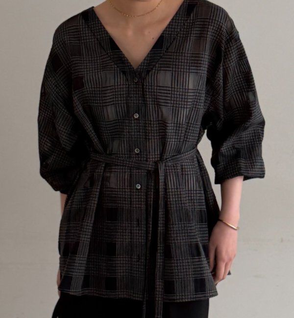  「シアーチェックシャツ」|シャツ・ブラウス|