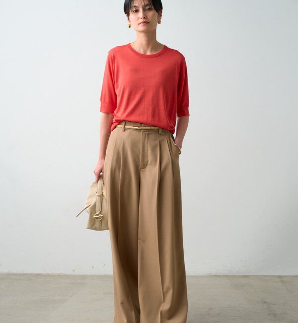  「シルク半袖ニット」|ニット・セーター|