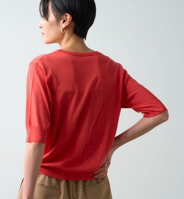  「シルク半袖ニット」|ニット・セーター|