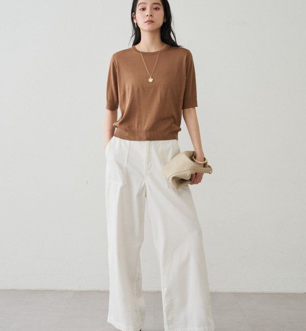  「シルク半袖ニット」|ニット・セーター|