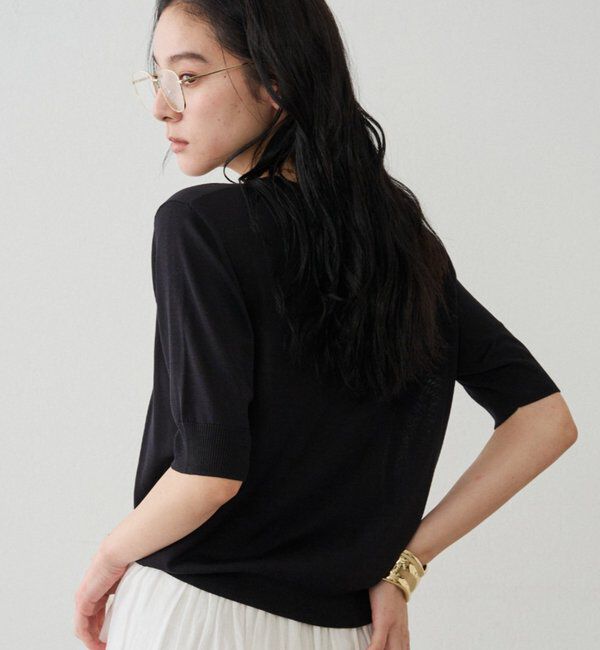  「シルク半袖ニット」|ニット・セーター|