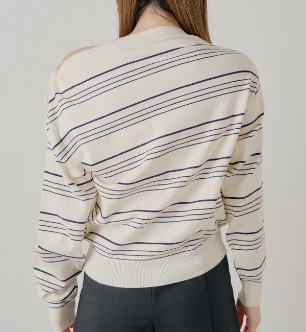  「ワンショルボーダーニット」|ニット・セーター|