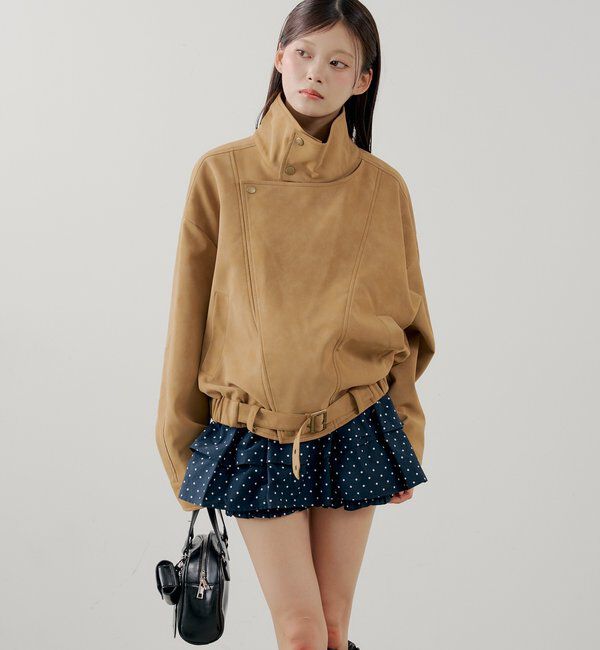  「スタンドカラーレザールーズジャケット」|その他|