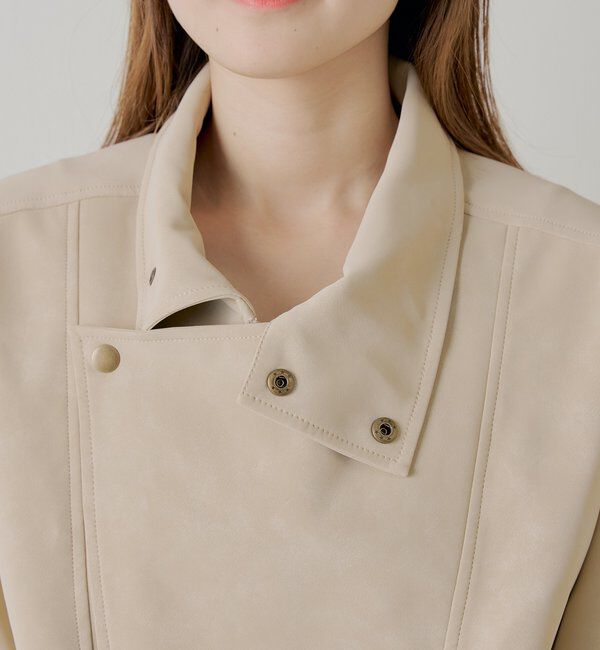  「スタンドカラーレザールーズジャケット」|その他|