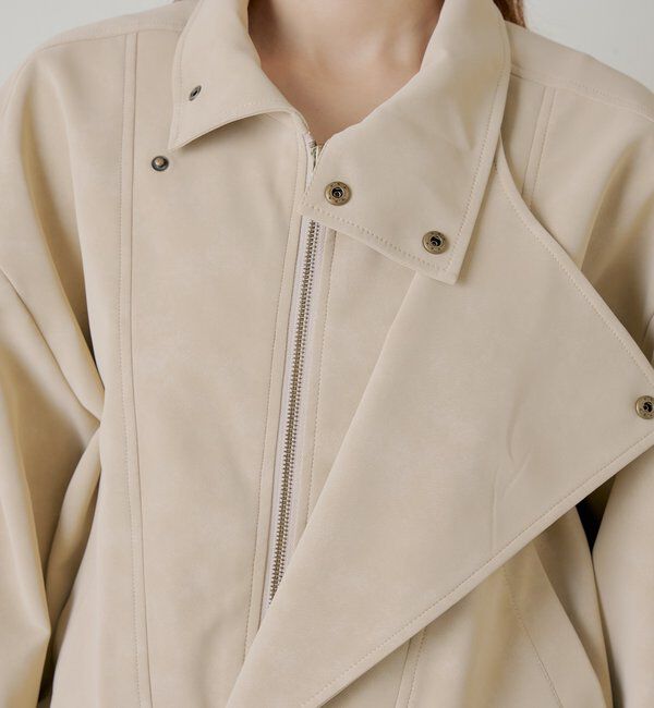  「スタンドカラーレザールーズジャケット」|その他|