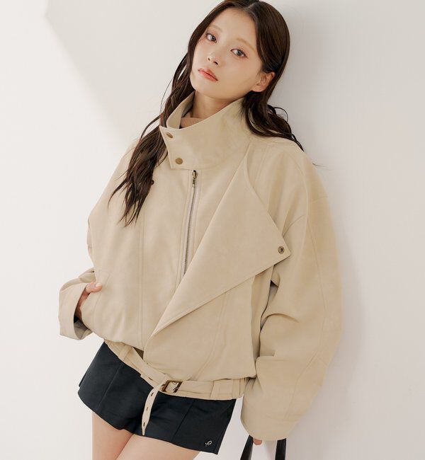  「スタンドカラーレザールーズジャケット」|その他|