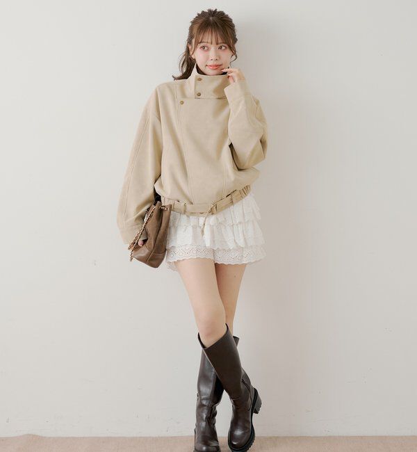  「スタンドカラーレザールーズジャケット」|その他|