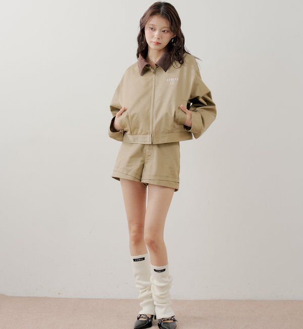  「【セットアップ対応】コンパクトレイヤードショートパンツ」|チノ|