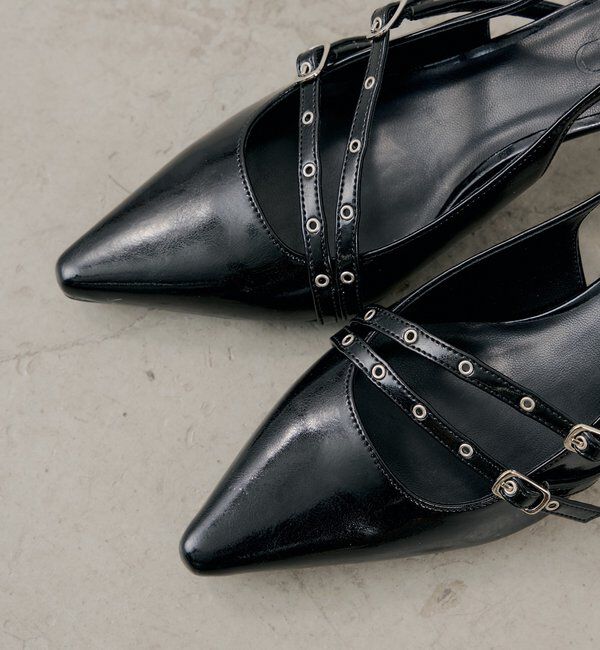  「ベルト付きミュール」|パンプス|