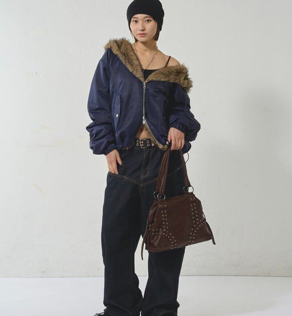  「【お気に入りNO.1】2WAY リバーシブルファーブルゾン」|ブルゾン・スタジャン|