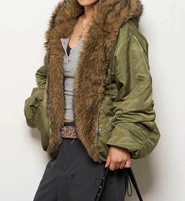  「【お気に入りNO.1】2WAY リバーシブルファーブルゾン」|ブルゾン・スタジャン|