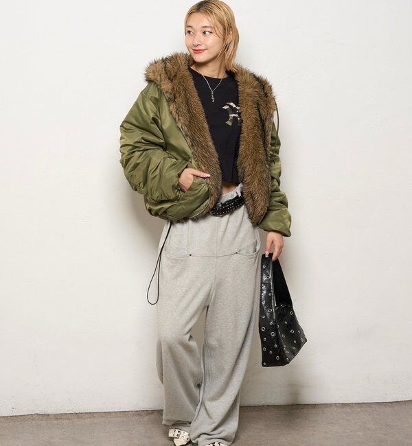  「【お気に入りNO.1】2WAY リバーシブルファーブルゾン」|ブルゾン・スタジャン|