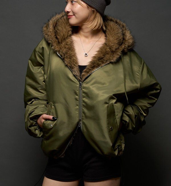  「【お気に入りNO.1】2WAY リバーシブルファーブルゾン」|ブルゾン・スタジャン|