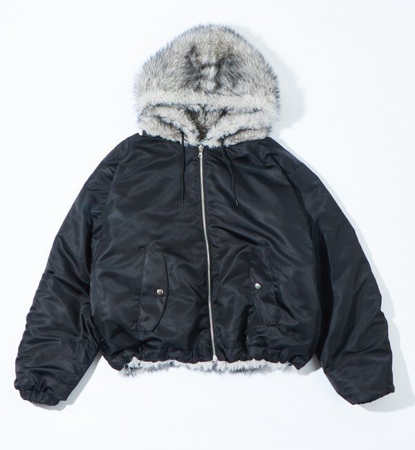  「【お気に入りNO.1】2WAY リバーシブルファーブルゾン」|ブルゾン・スタジャン|