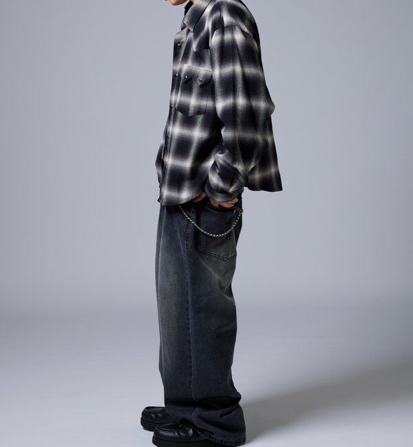  「【Sourcream】ウエスタンオンブレチェックシャツ」|シャツ・ブラウス|