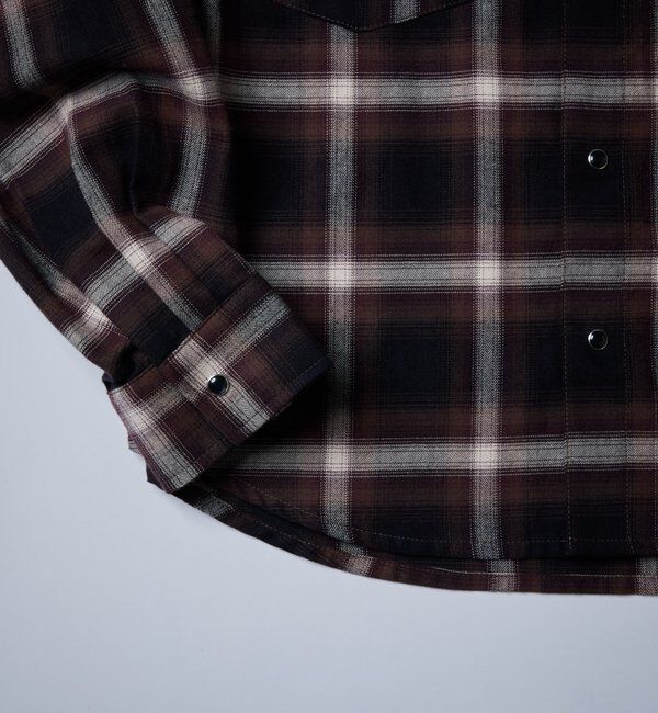  「【Sourcream】ウエスタンオンブレチェックシャツ」|シャツ・ブラウス|