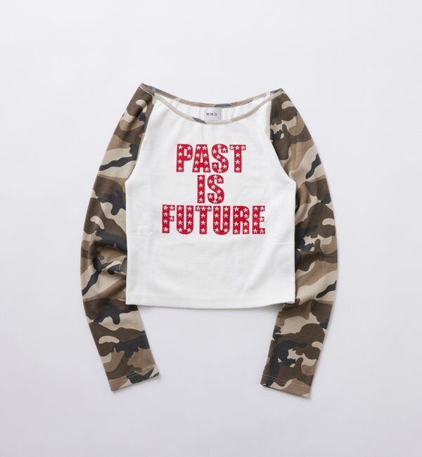  「スタースタッズラグランロゴトップス」|Tシャツ・カットソー|