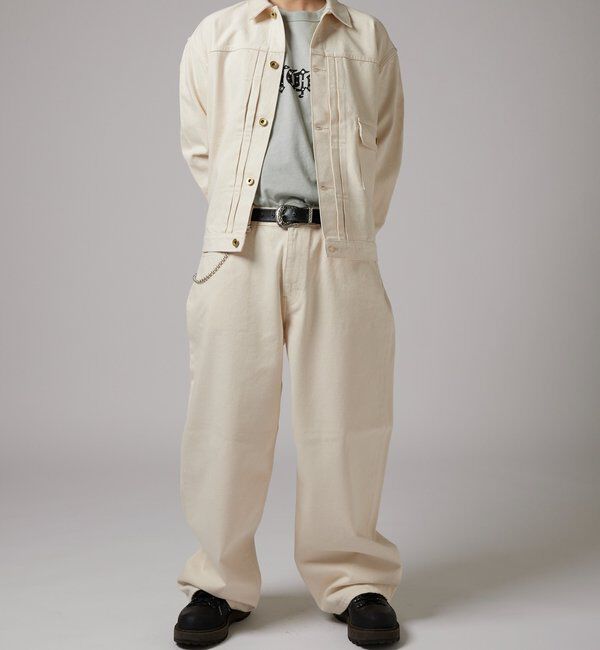  「【Sourcream】デニムトラッカージャケット」|ブルゾン・スタジャン|