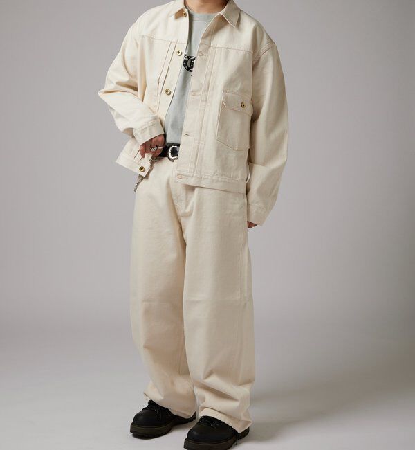  「【Sourcream】デニムトラッカージャケット」|ブルゾン・スタジャン|