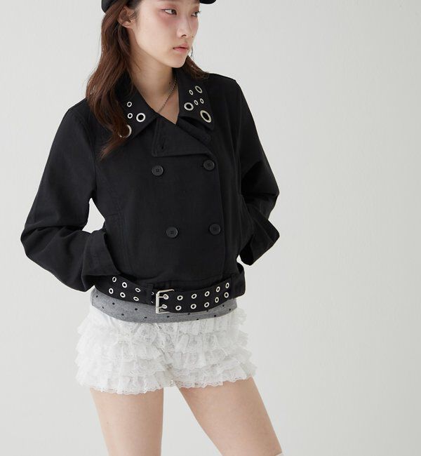  「アイレットショートPジャケット」|ブルゾン・スタジャン|