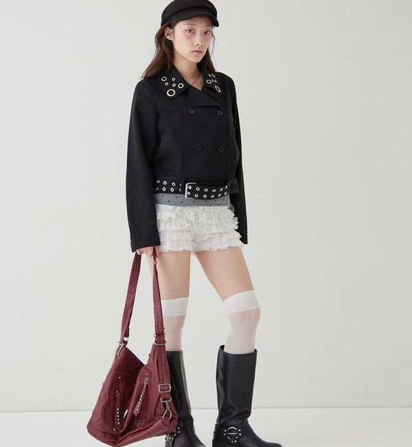  「アイレットショートPジャケット」|ブルゾン・スタジャン|