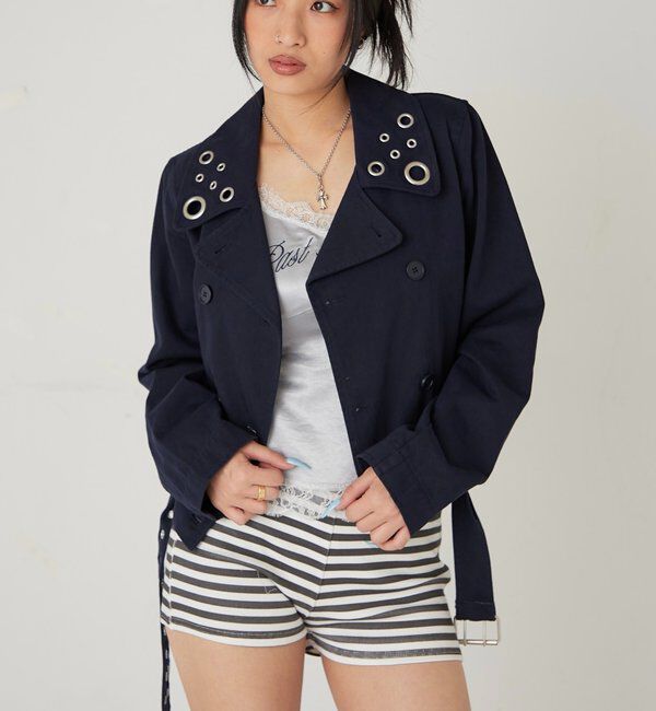  「アイレットショートPジャケット」|ブルゾン・スタジャン|