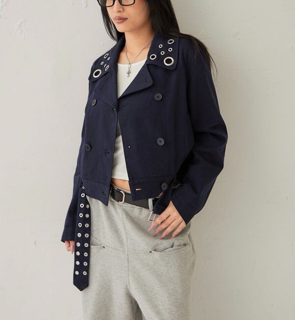  「アイレットショートPジャケット」|ブルゾン・スタジャン|
