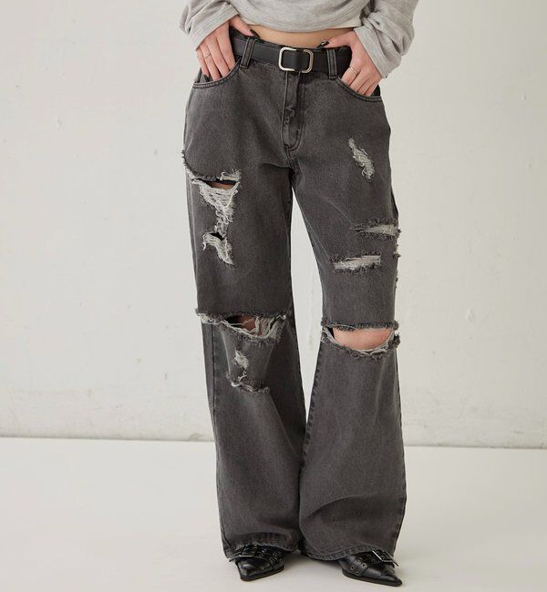  「ボールドダメージデニム」|デニム|