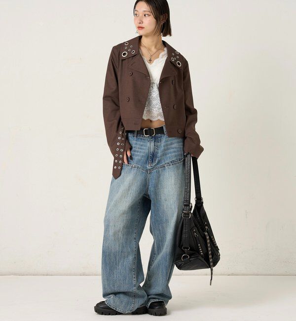  「TRアイレットショートPジャケット」|ブルゾン・スタジャン|