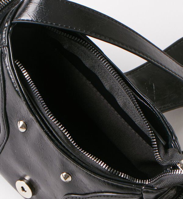  「【WEB限定】スタッズジップショルダーバッグ」|ショルダー・メッセンジャー|