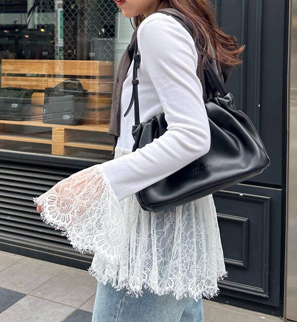  「【トレンド感あるレイヤードスタイルに！】レースロンT」|シャツ・ブラウス|