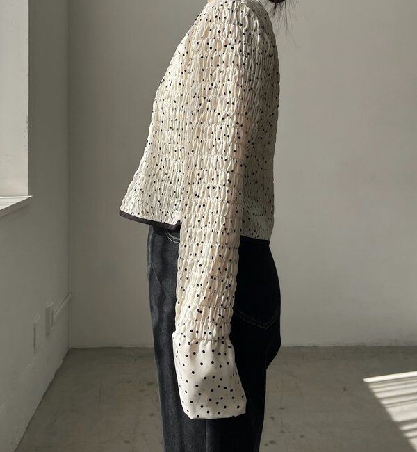  「【即完アイテム再入荷！】ドットシャーリングブラウス」|シャツ・ブラウス|