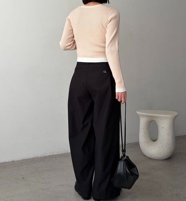  「バイカラーレイヤードカーディガン」|カーディガン|