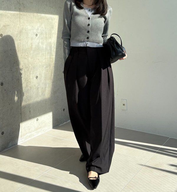  「バイカラーレイヤードカーディガン」|カーディガン|