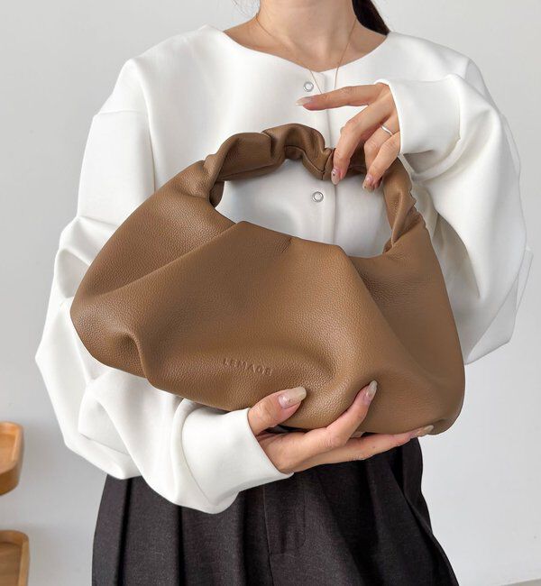  「ギャザーハンドルラウンドバッグ」|トートバッグ|