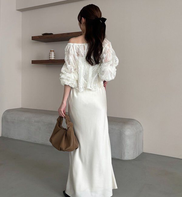  「【yuu企画】ジャガードシアーブラウス」|シャツ・ブラウス|