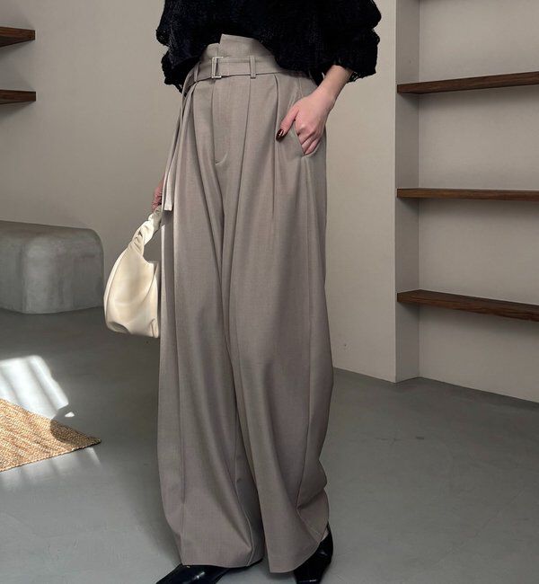  「【yuu企画】【サイズ展開あり】アシメウエストパンツ」|チノ|