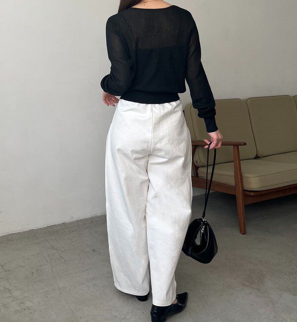  「【低身長サイズあり】サイドタックパンツ」|チノ|