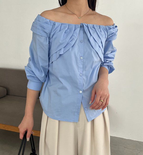  「オフショルパフブラウス」|シャツ・ブラウス|