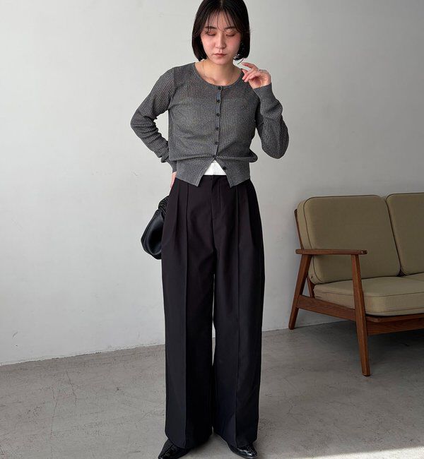  「シアーリブカーディガン」|カーディガン|