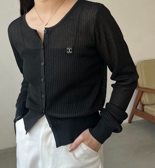  「シアーリブカーディガン」|カーディガン|