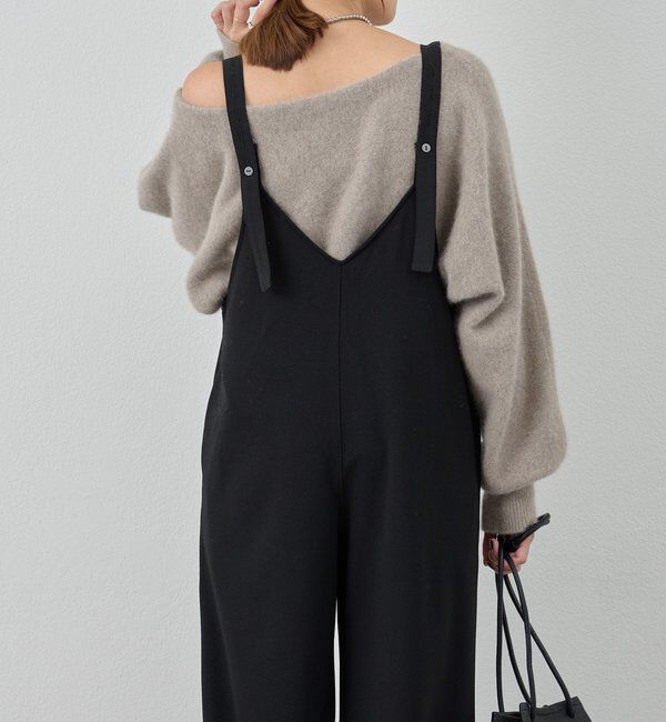  「《累計1.5万枚突破！》《全骨格細見え》カットジョーゼットキャミサロペット」|オールインワン|