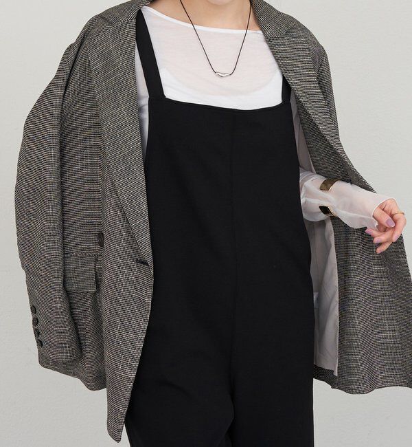  「《累計1.5万枚突破！》《全骨格細見え》カットジョーゼットキャミサロペット」|オールインワン|